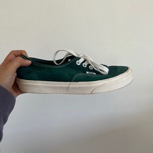 Green Suede Vans